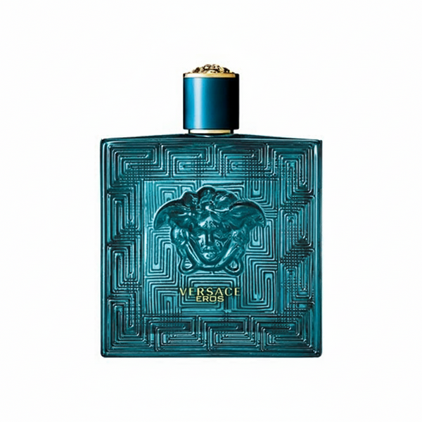 Versace Eros EDT bottle on a white background