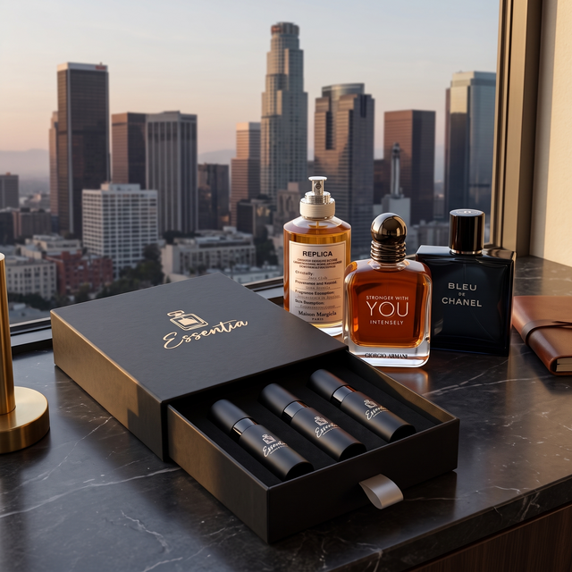 Downtown Noir men’s 10ml fragrance bundle by Essentia