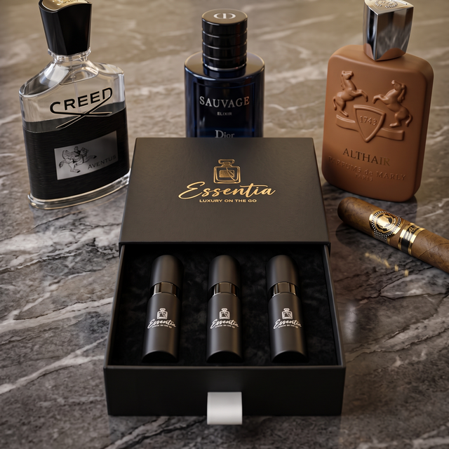 Private Lounge luxury men’s 10ml fragrance bundle by Essentia