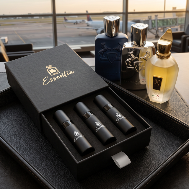 The Executive Flight niche men’s 10ml fragrance bundle by Essentia