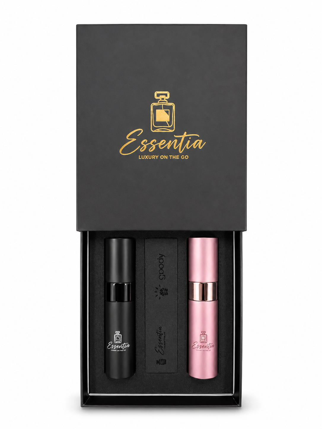 Essentia luxury fragrance gift presentation